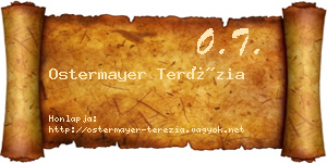 Ostermayer Terézia névjegykártya